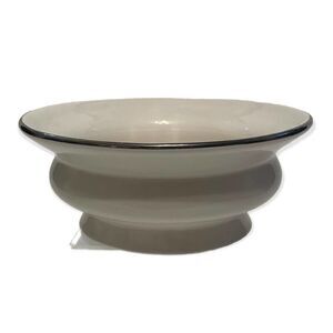 Body & Bath Works - White & Silver Collectible Bowl 1999